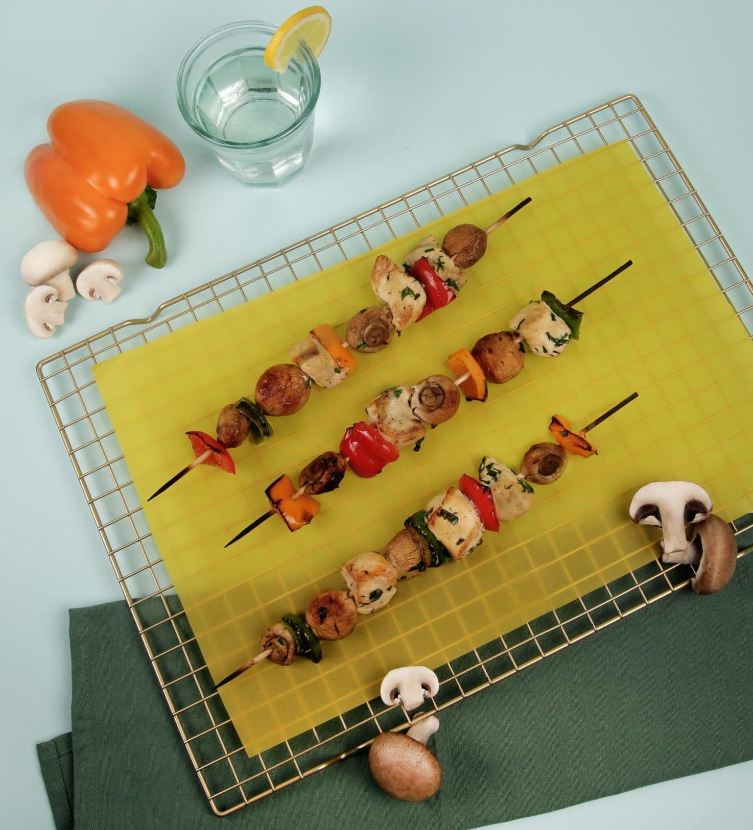 Marinated Mushroom Kebabs European Mushrooms