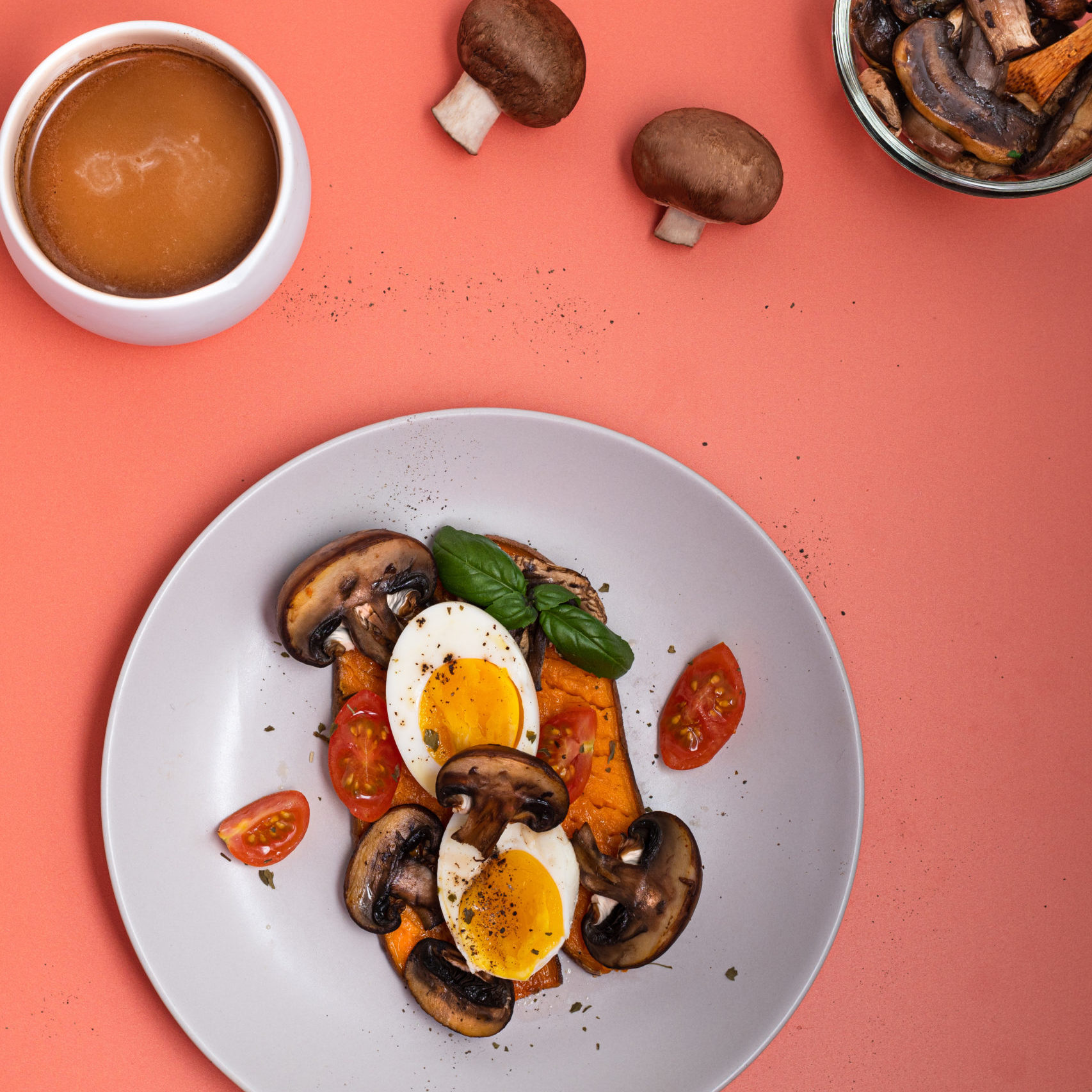 Sweet potato toast with mushrooms - European Mushrooms