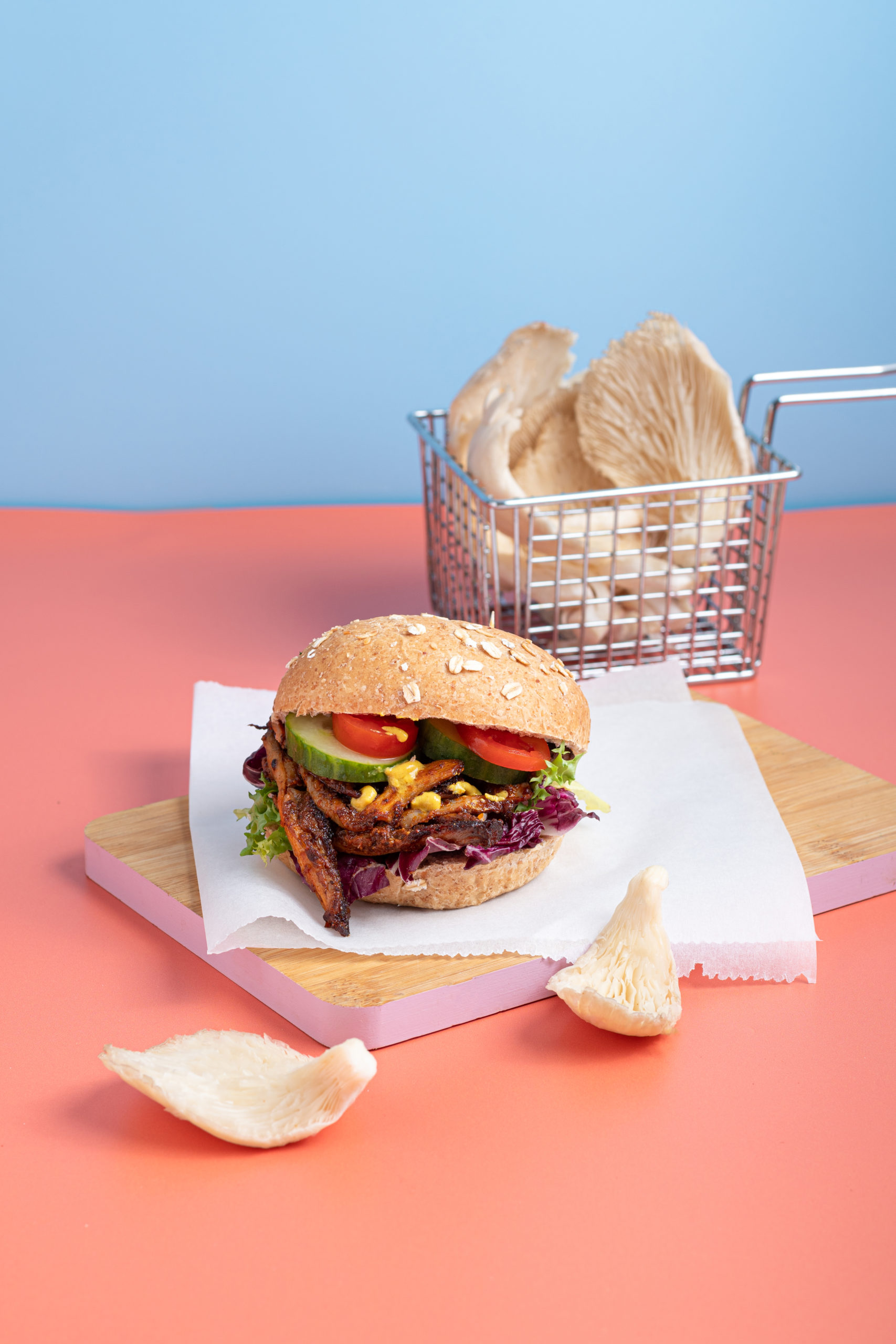 BBQ Pulled Mushroom Burger - European Mushrooms