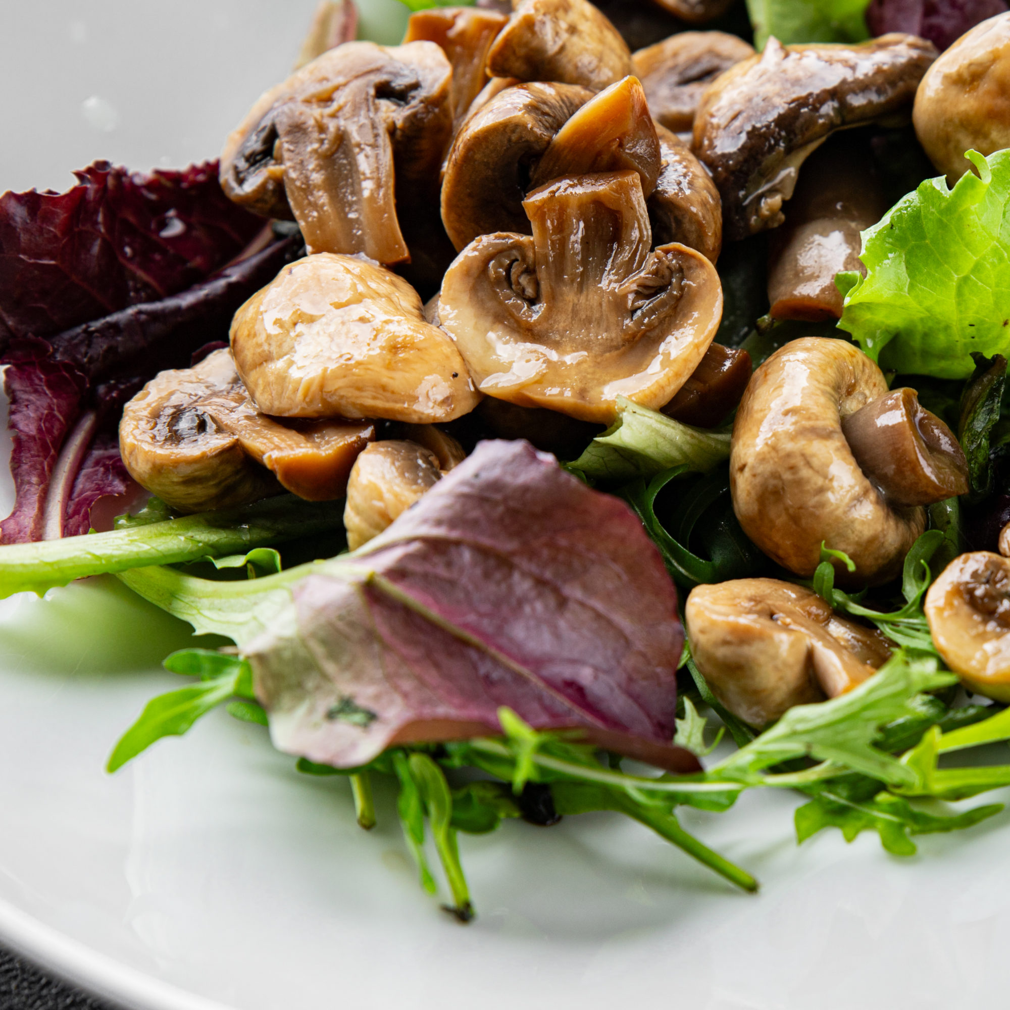 Mushrooms pickled champignon salad snack fresh delicious gourmet