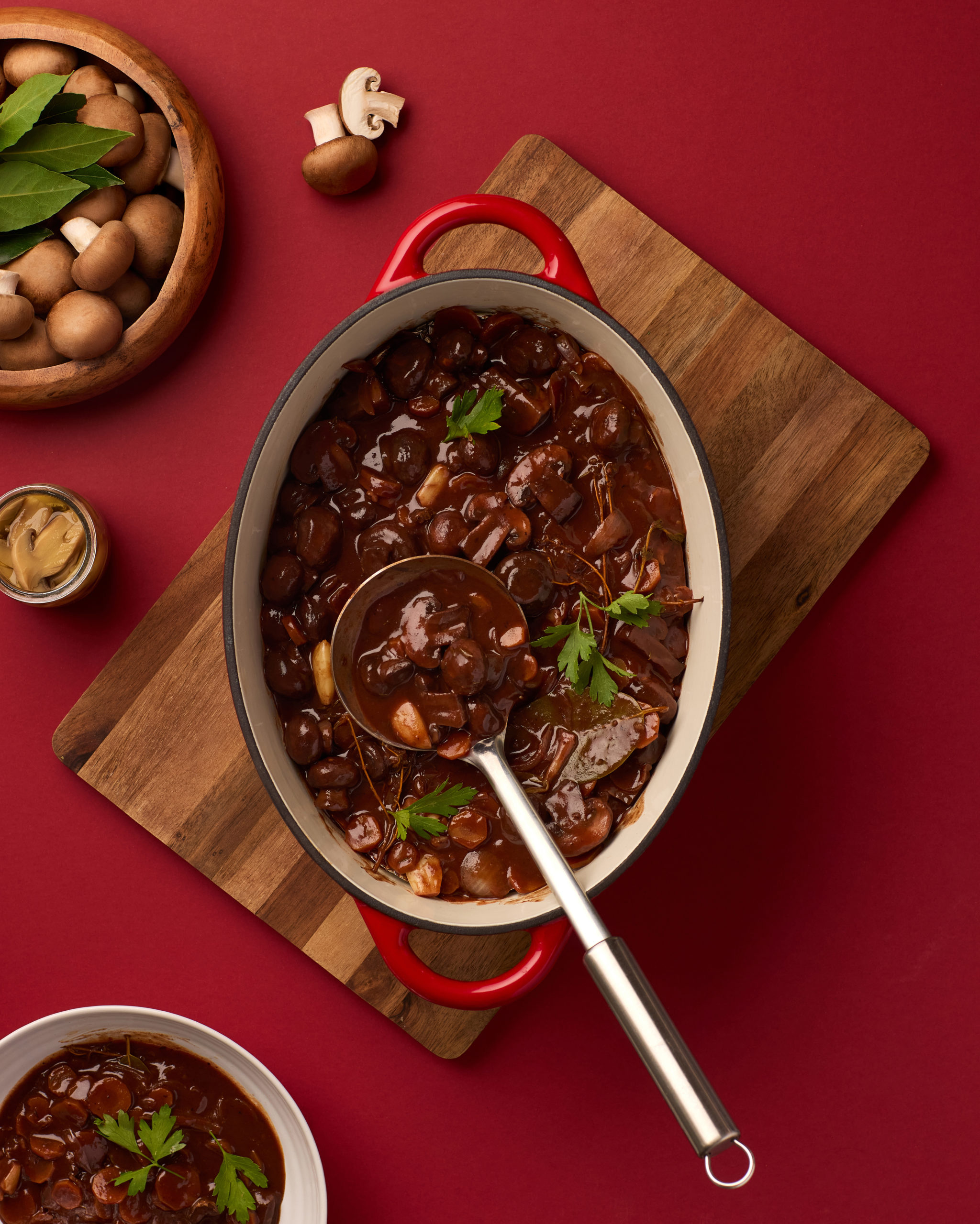 Bourguignon di funghi ispirato alla cucina francese - European Mushrooms