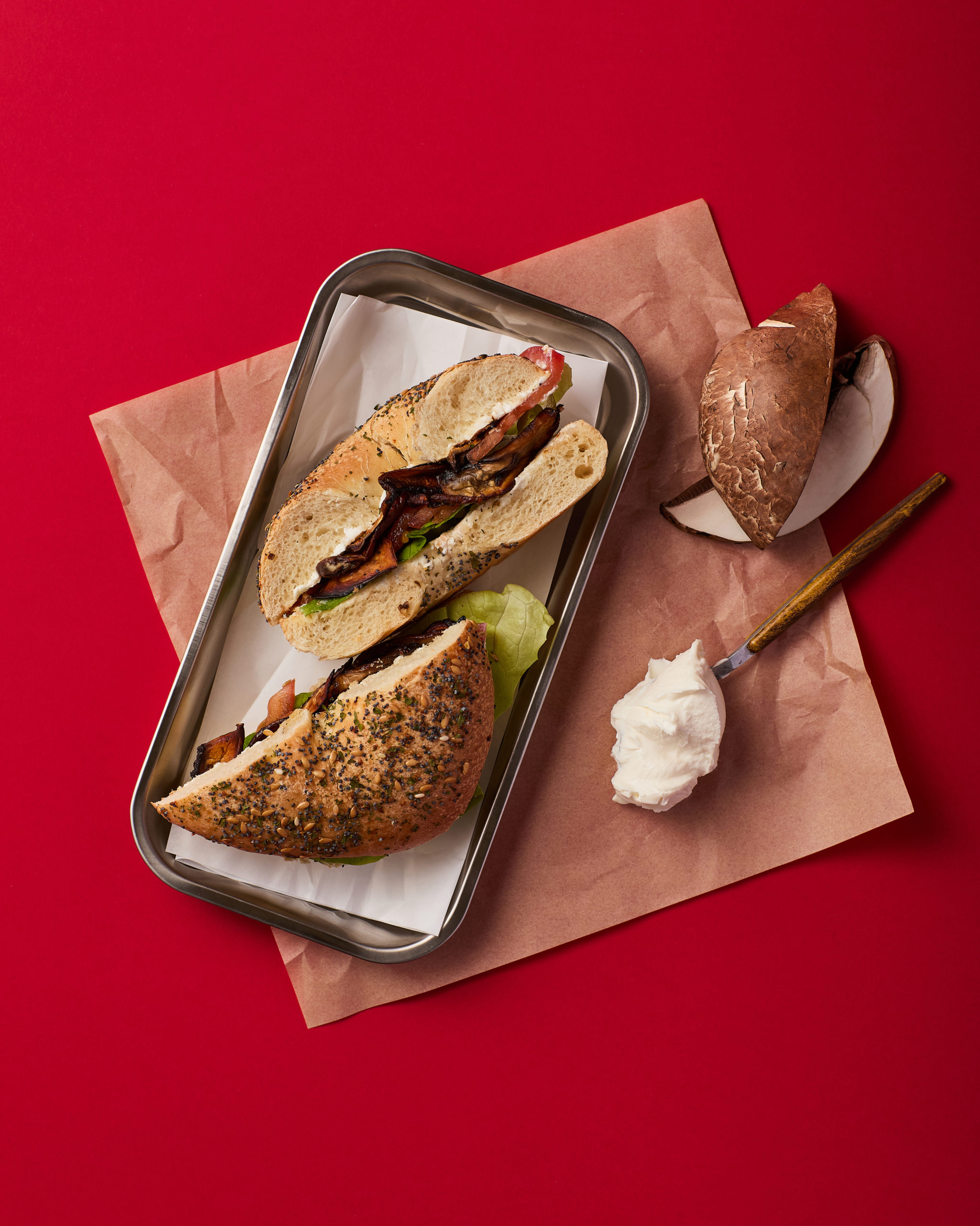 Bagel de champiñones ahumados - European Mushrooms